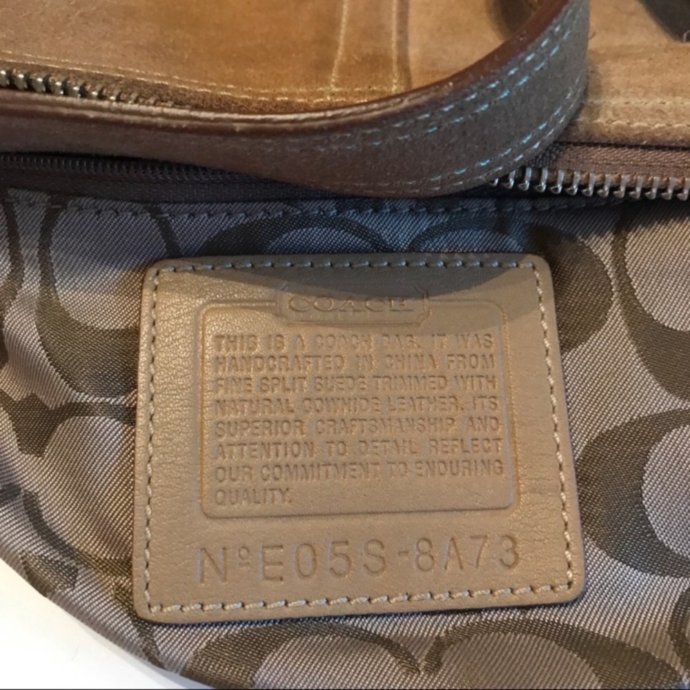 Authentic Suede Coach Purse - Picture 3 of 5